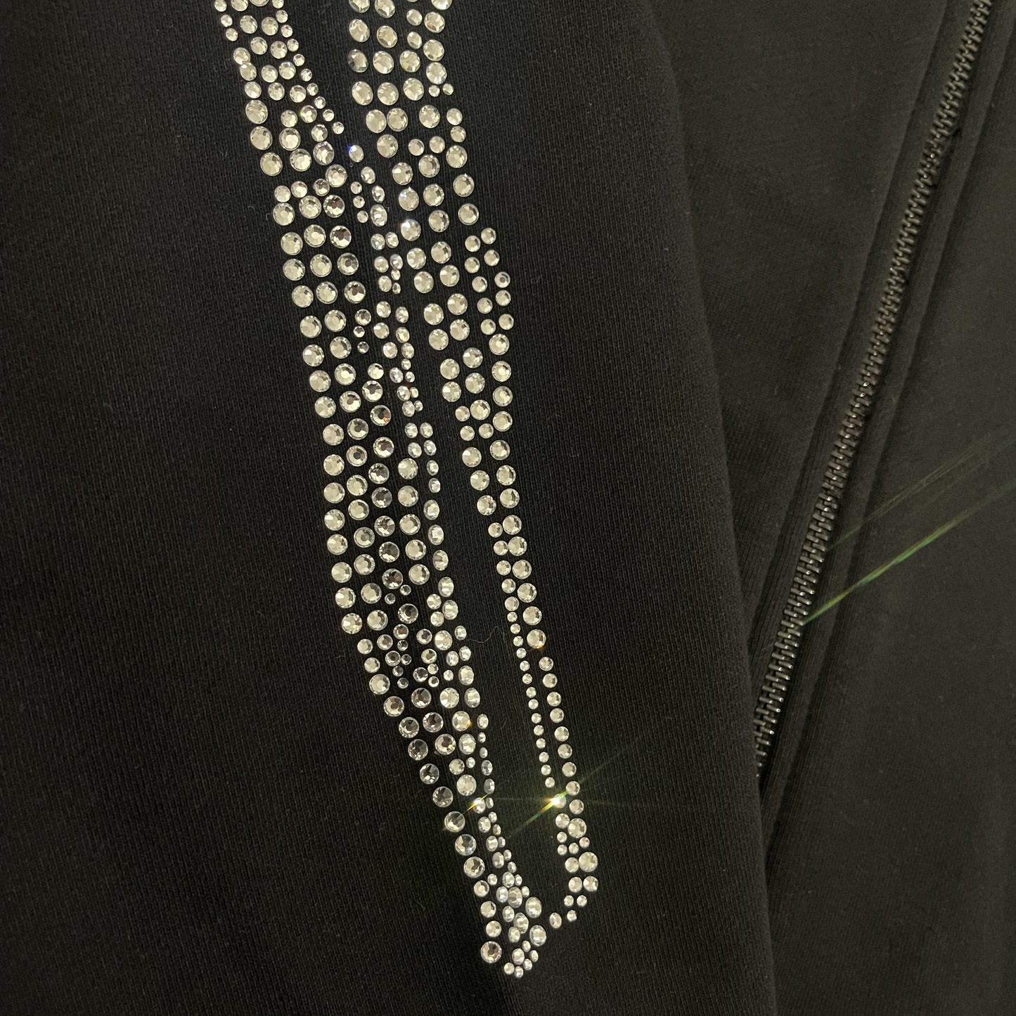 Vanson Leathers 50th Anniversary Rhinestone Skeleton Hoodie - XL | XL, Black
