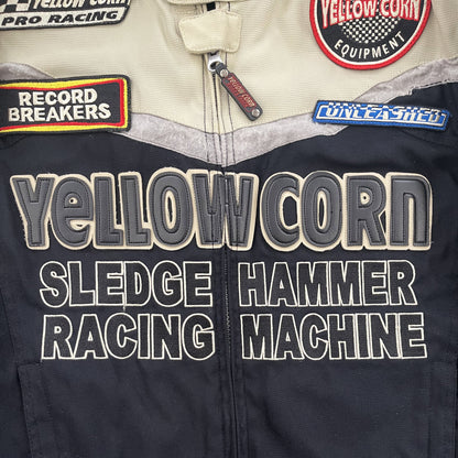 Yellow Corn Motorcycle Racing Jacket - M