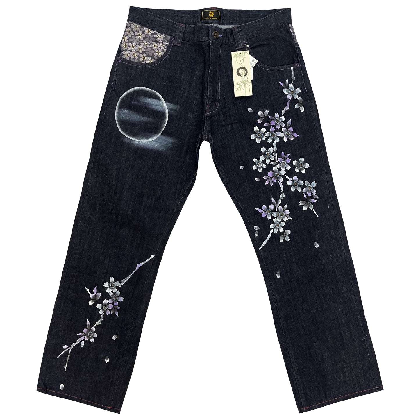 Zen Sakura Hand Painted Jeans - W34"