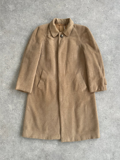 Christian Dior Fuzzy Wool Camel Hair Single Breasted Coat - XL/XXL