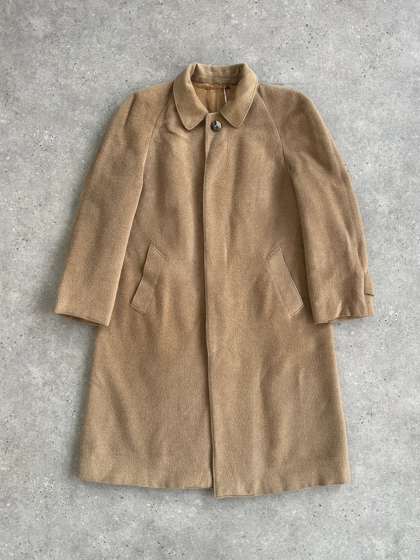 Christian Dior Monsieur 1970s Wool Concealed Placket Coat - XL/XXL