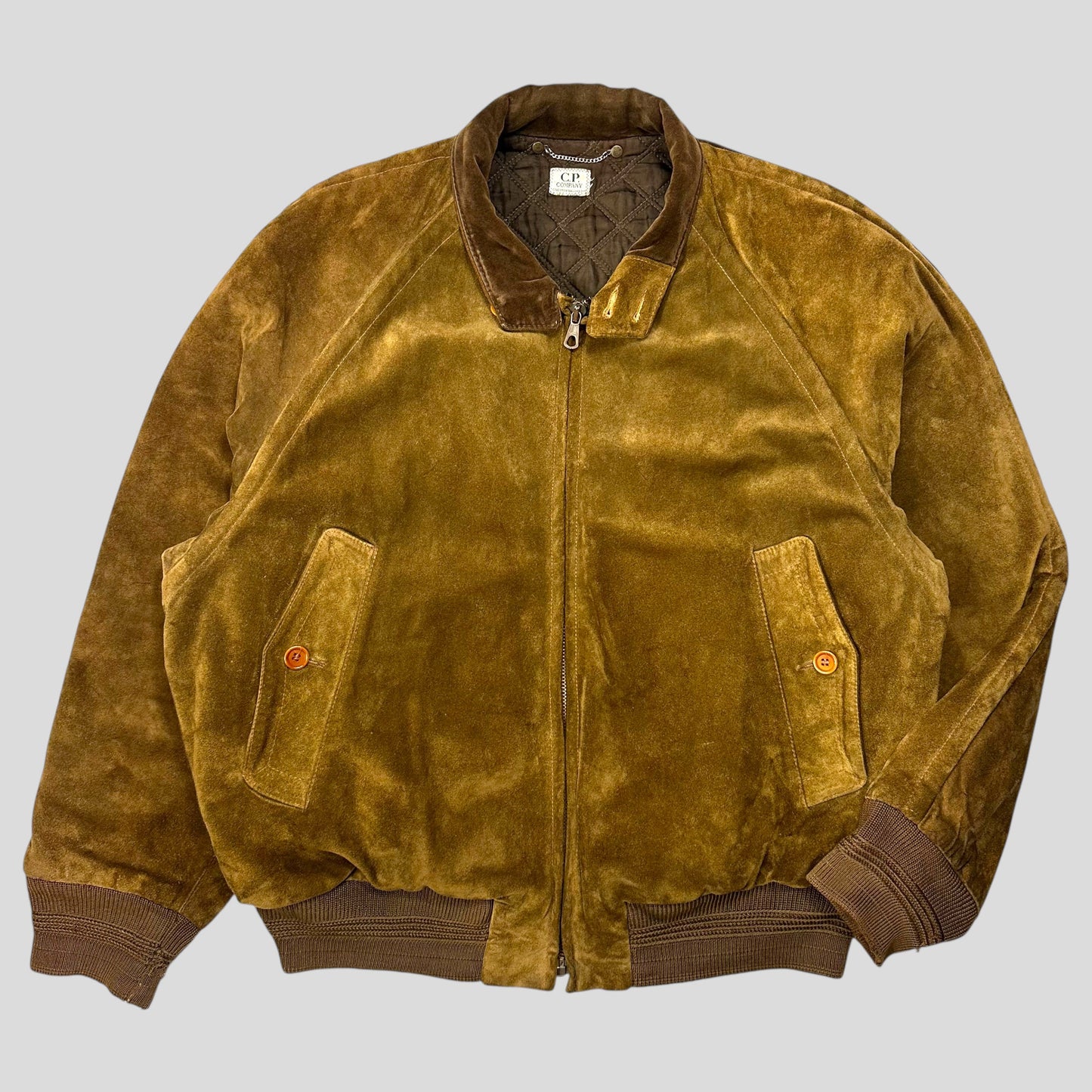 CP Company 1989 Ideas Suede Pelle Leather Quilted G-9 Flight Jacket - IT48 (L/XL) | Default Title, Multicoloured