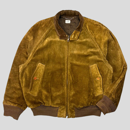 CP Company 1989 Ideas Suede Pelle Leather Quilted G-9 Flight Jacket - IT48 (L/XL) | Default Title, Multicoloured