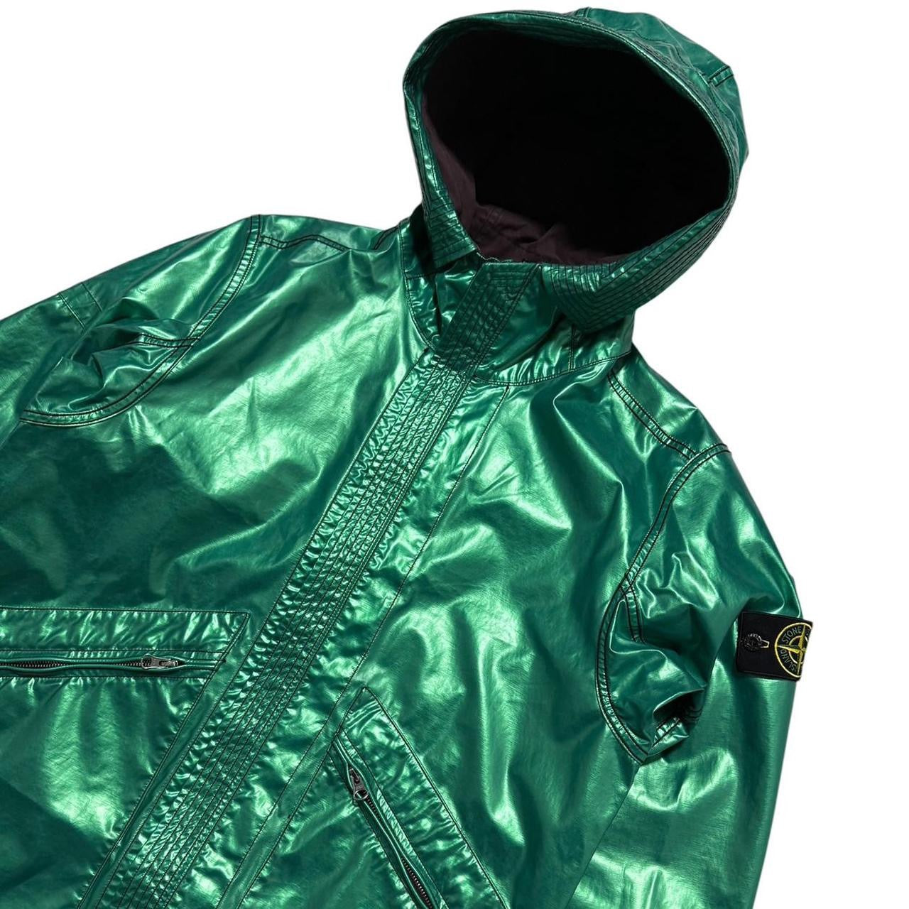 Stone Island Reversible Spaceman Jacket | Medium, Metallic Green, Brown