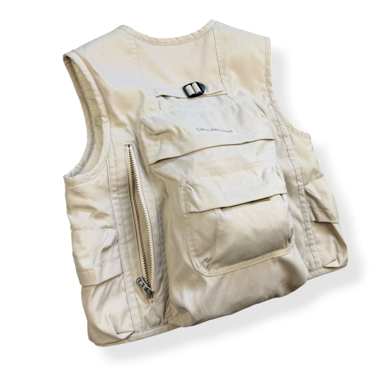 2000's Calvin Klein Integrated Backpack Cargo Jacket (XS) | O/S, Beige