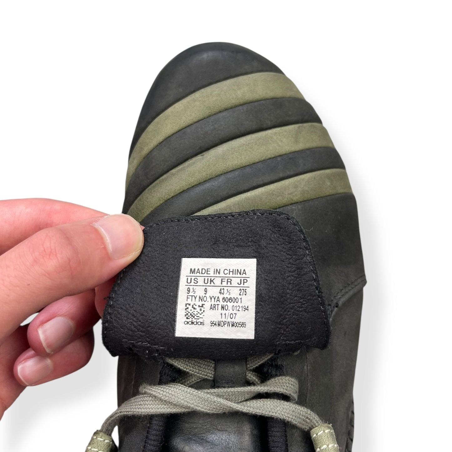 2007 Adidas Mactelo Leather Grey/Khaki (UK9) | Default Title, Multicoloured