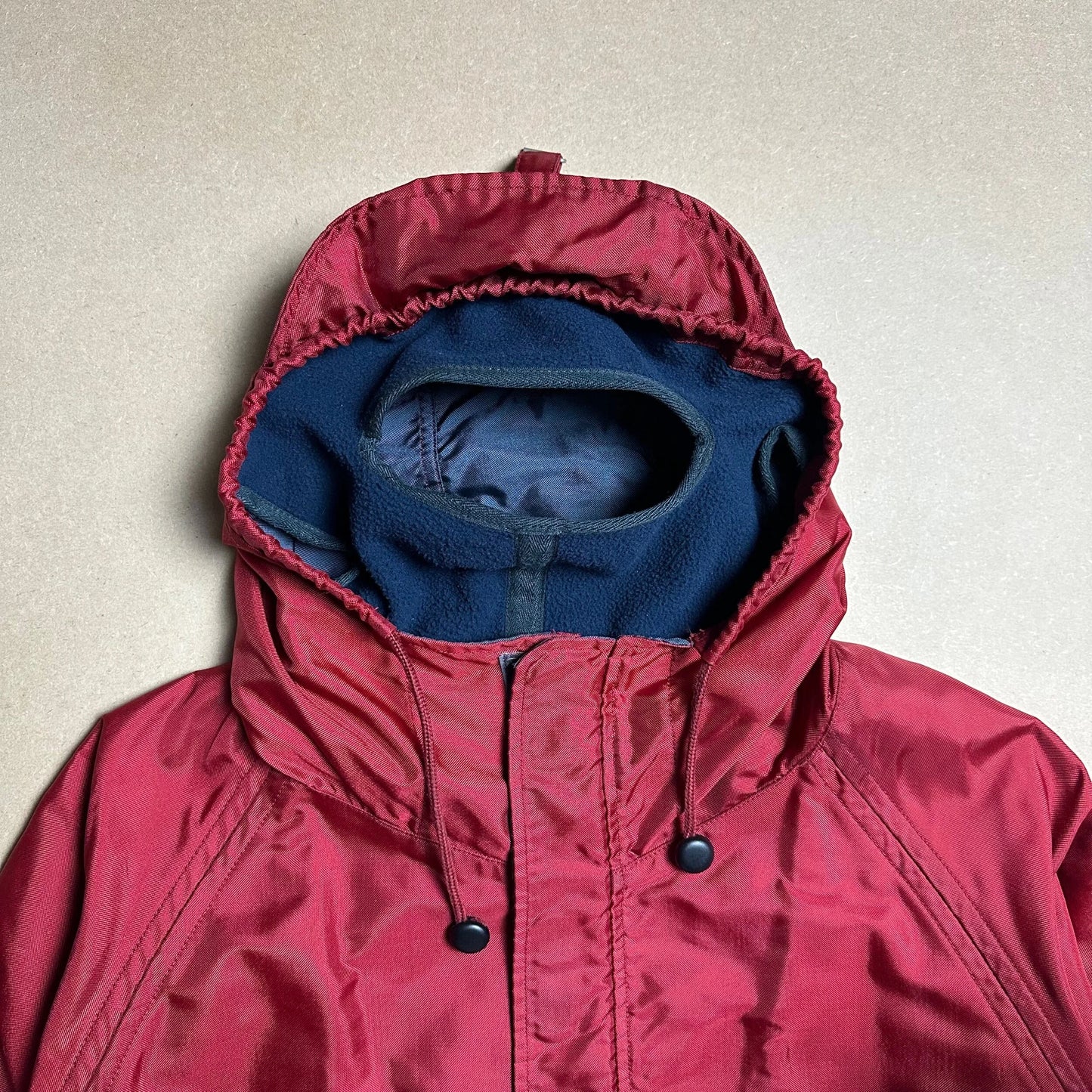 A/W 1993 Crimson Red Formula Steel Balaclava Parka