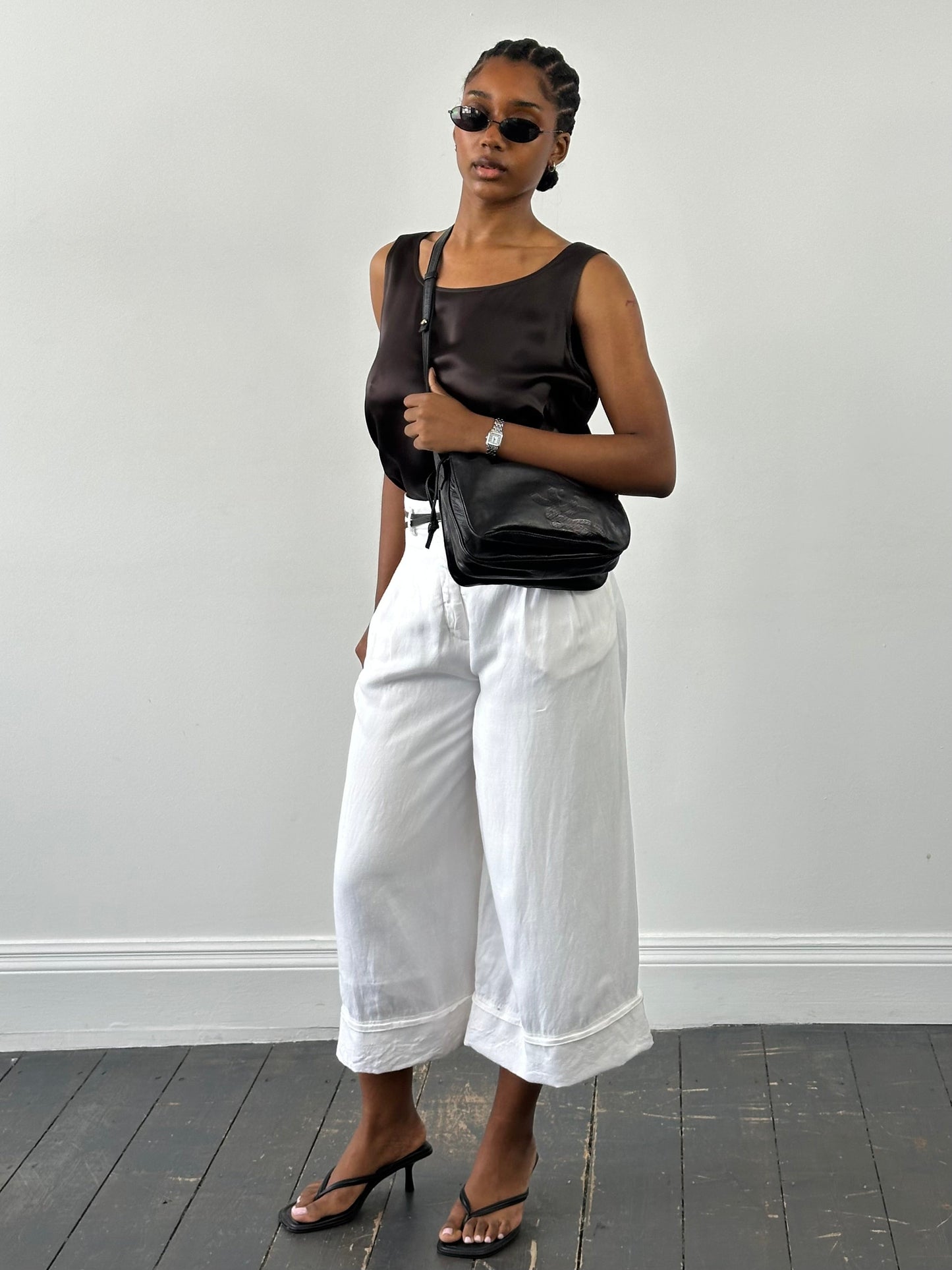 Japanese Vintage 1990s High Waisted Wide Leg Culottes - W26