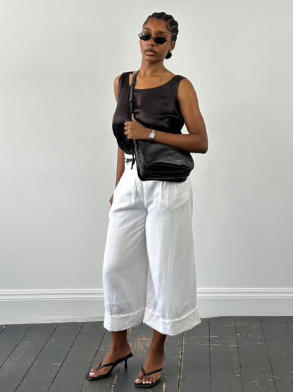 Japanese Vintage 1990s High Waisted Wide Leg Culottes - W26