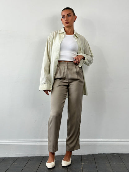 Mani Pure Silk High Waisted Trousers - W26
