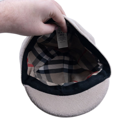 Vintage Burberry Wool Newsboy Hat Size M | O/S, Beige