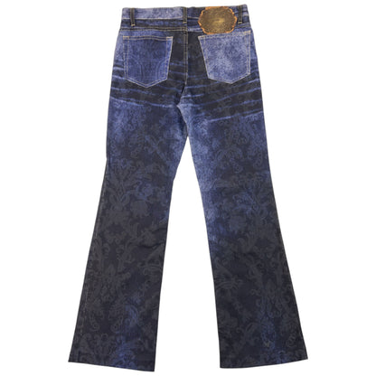 Vintage 2000s Roberto Cavalli Stretch Denim Pattern Jeans Womens Size W29 | W29, Multicoloured