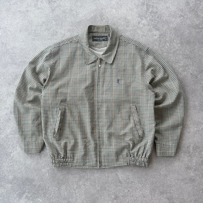YSL 2000s lightweight check harrington jacket (M)