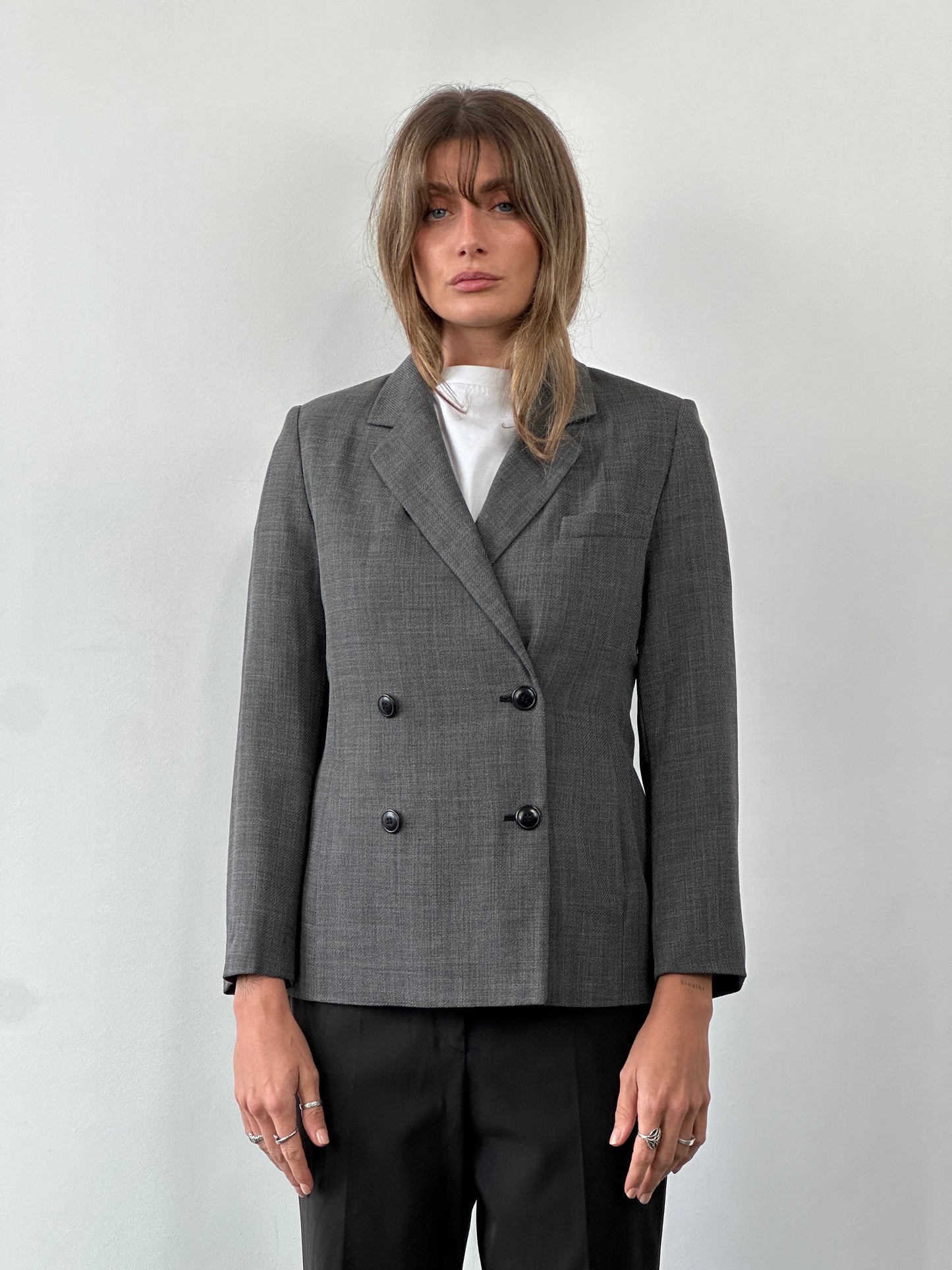 Max Mara Wool Double Breasted Blazer - S