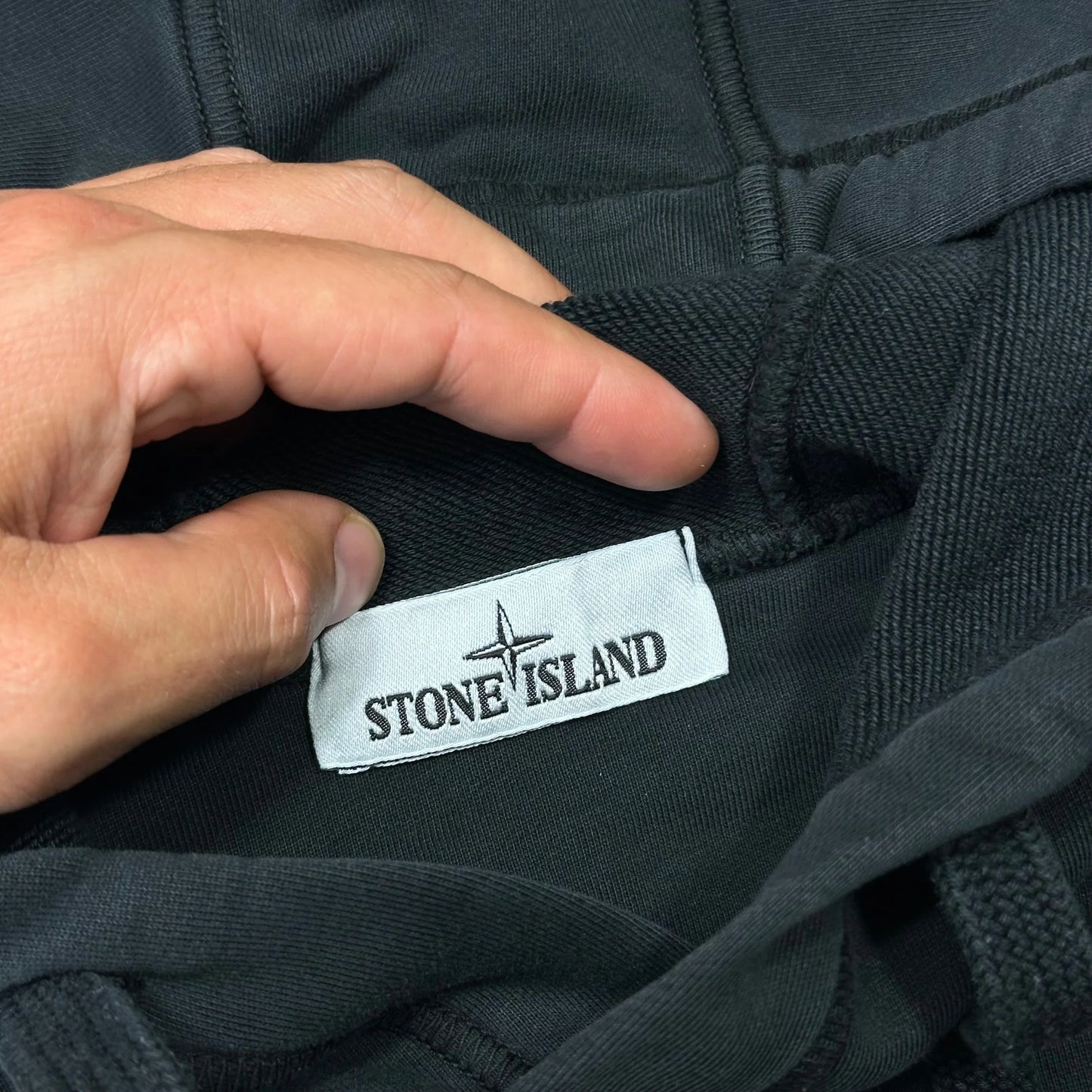 Stone Island AW20 Black Pullover Hoodie - S/M