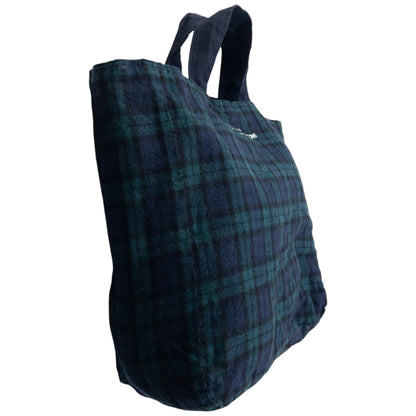 Vintage 2000s Comme Des Garçons Tricot Checkered Tote Bag | O/S, Red