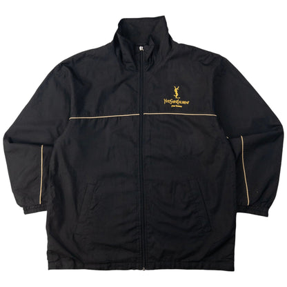 Vintage YSL Yves Saint Laurent Zip Up Jacket Size M | Large, Black