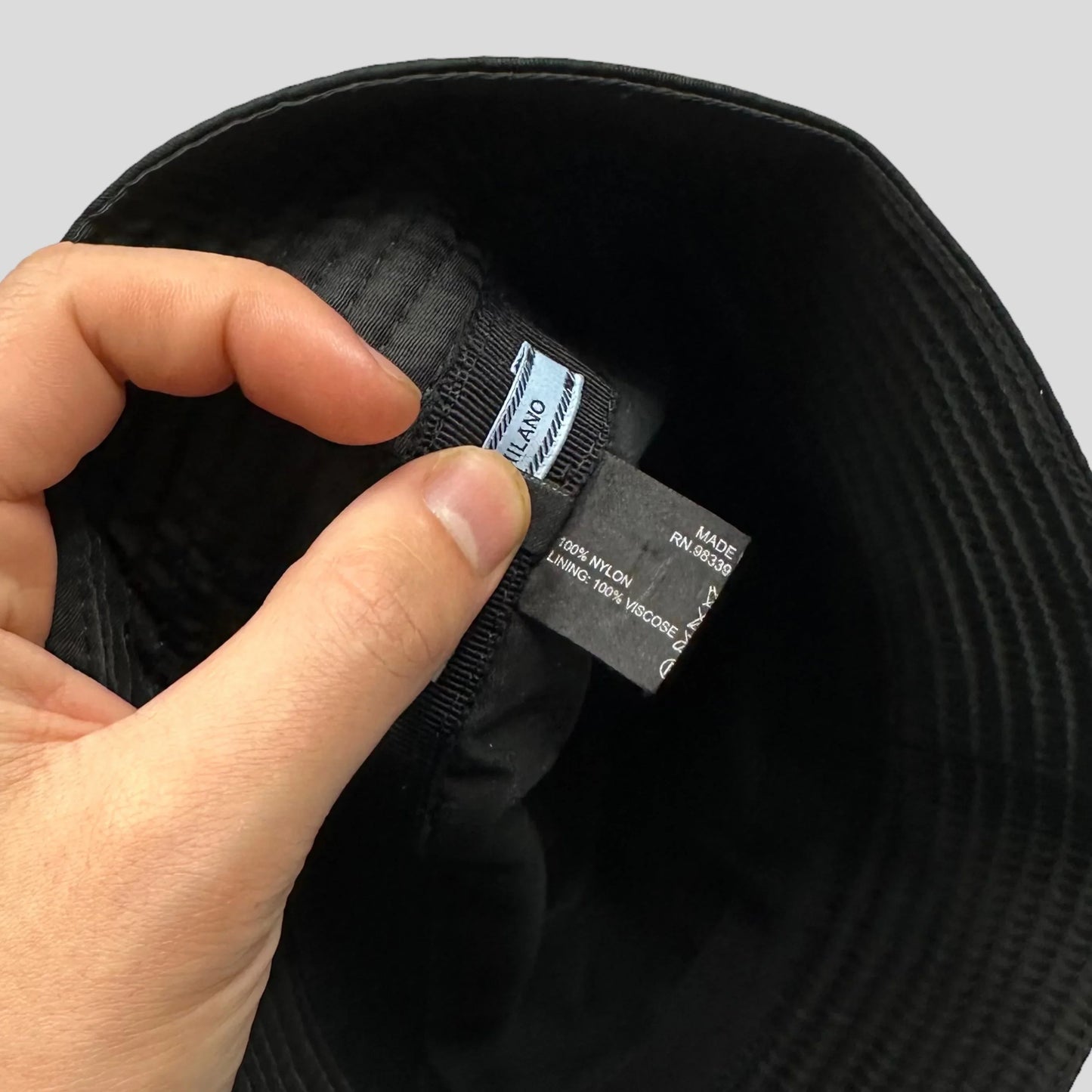 Prada Milano 2018 Nylon Bucket Hat + Dustbag - S