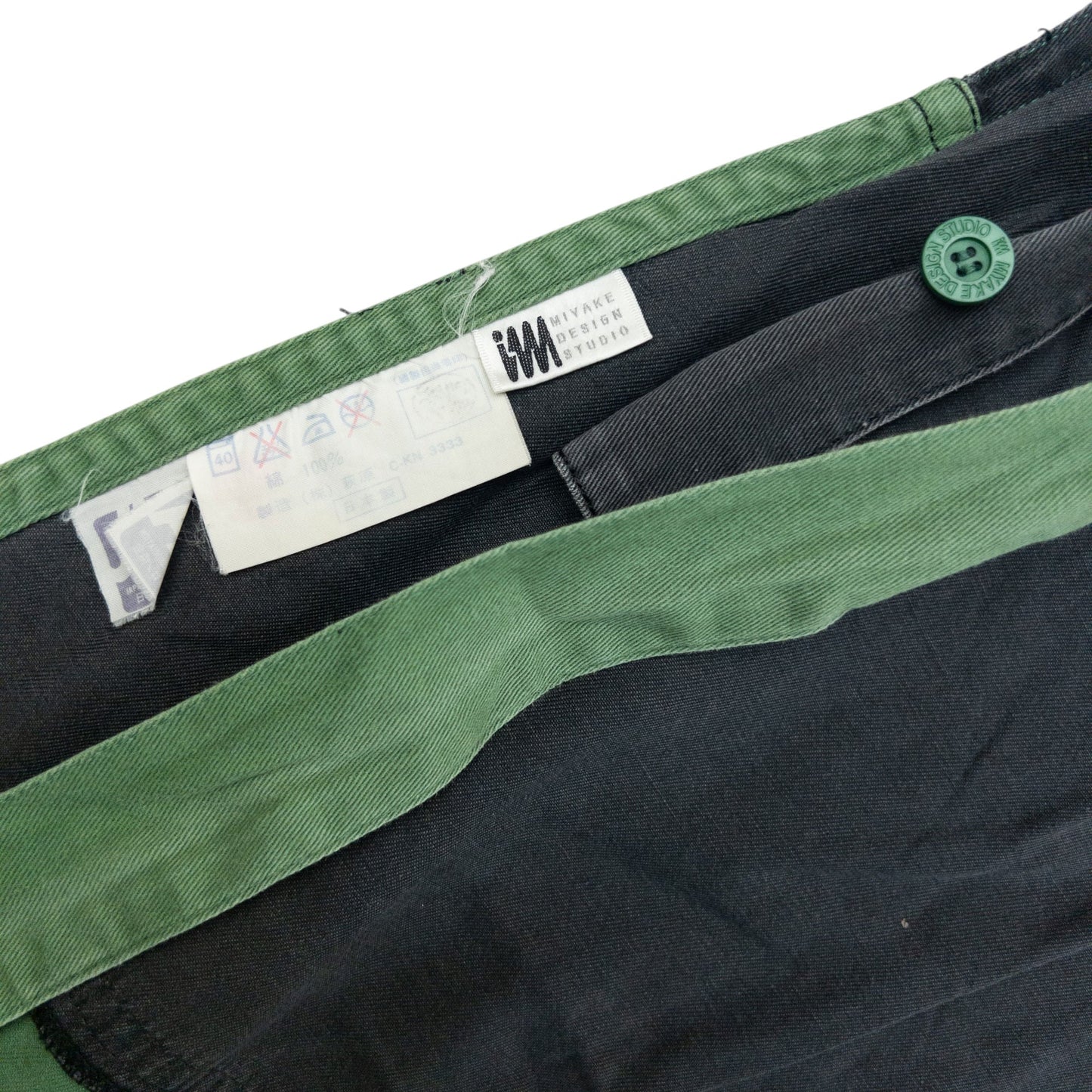 Vintage 90s Issey Miyake Tie Back Apron | O/S, Green