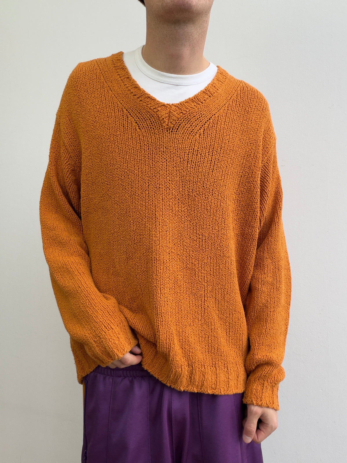 C.P. Company SS96 Scoop Neck Knit Jumper | Large, Orange