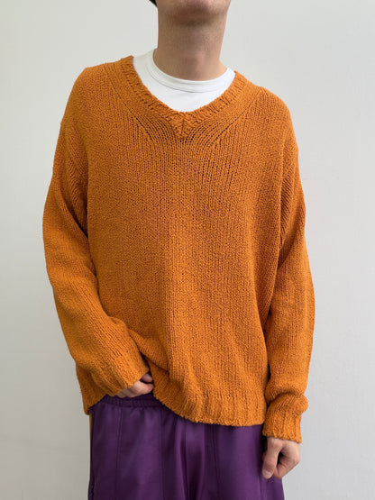 C.P. Company SS96 Scoop Neck Knit Jumper | Large, Orange