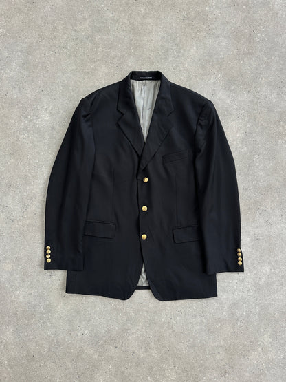 Yves Saint Laurent Pour Homme 1990s Pure Wool Bespoke Button Blazer - 42R/XL