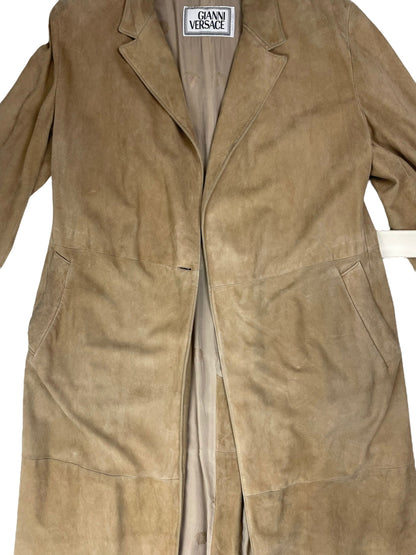 Gianni Versace mens suede trench coat