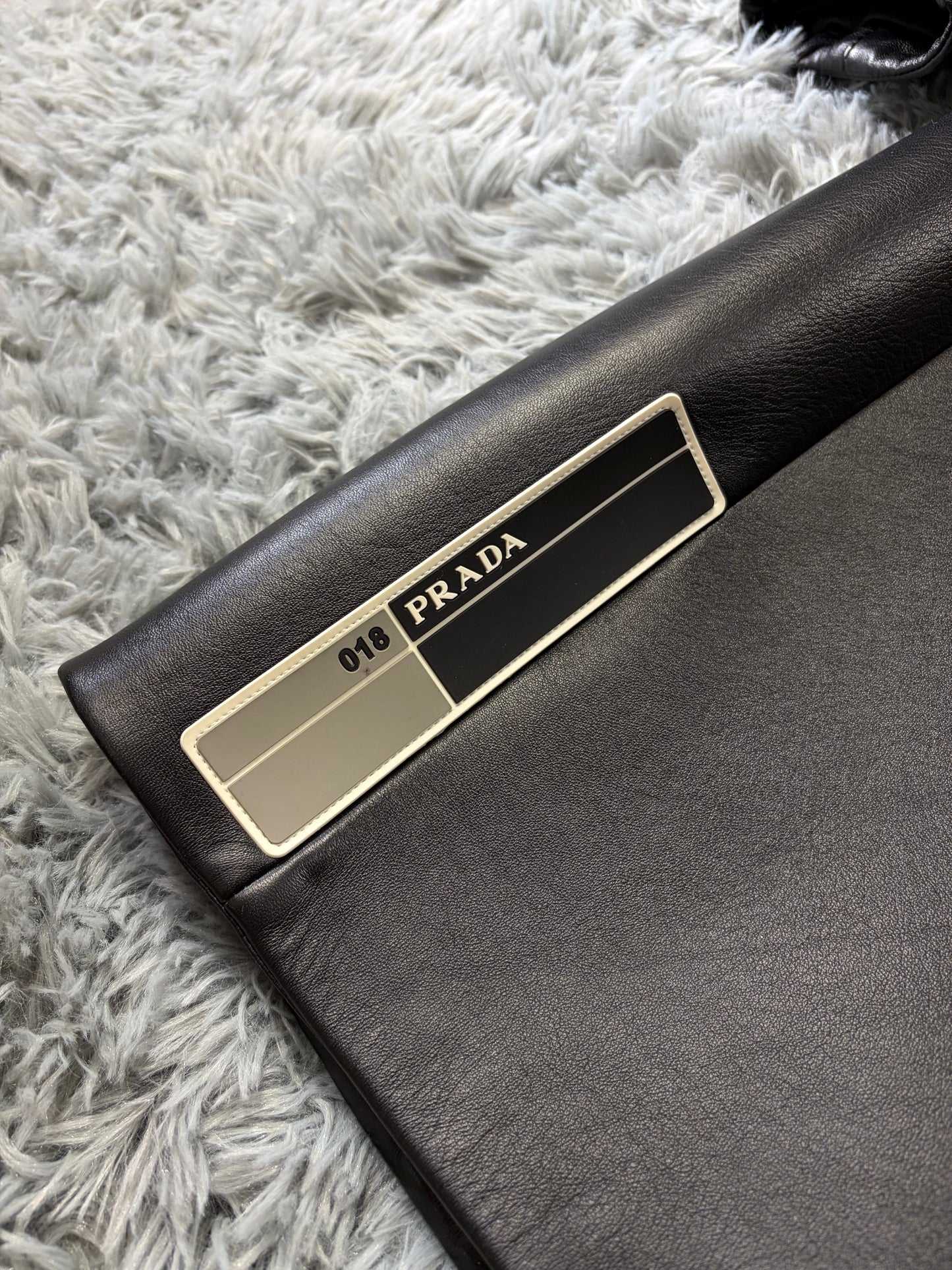 Prada 2018 Race Logo Leather Belted Trench Coat - IT40 | O/S, Black
