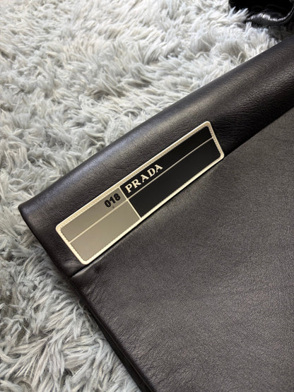 Prada 2018 Race Logo Leather Belted Trench Coat - IT40 | O/S, Black