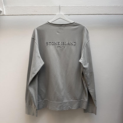 Stone Island Vintage Early 2000s Embroidered Spellout Sweatshirt (XL) | Extra Large, Grey