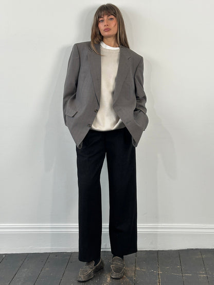 Christian Dior Monsieur 1990s Stripe Single Breasted Blazer 44R/XL