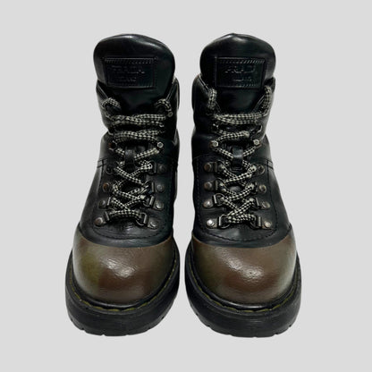 Prada Milano Leather Combat Boots - UK4.5/5 | O/S, Camo