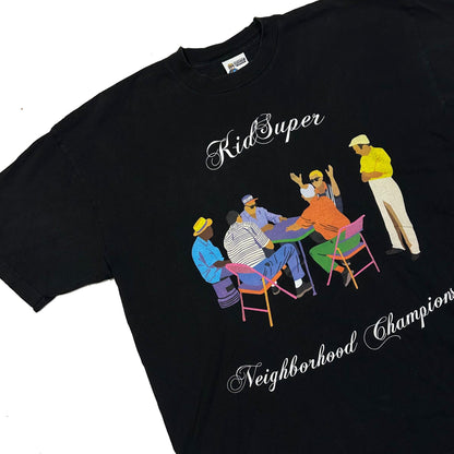 Kid Super Neighbourhood Champions T-Shirt In Black ( XL ) - Known Source