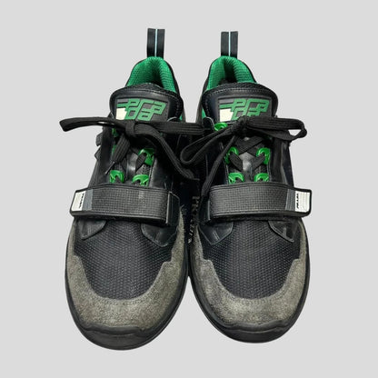 Prada 2018 Mechano Mercurio Verde Rubber + Leather Logo Trainers - UK11/11.5