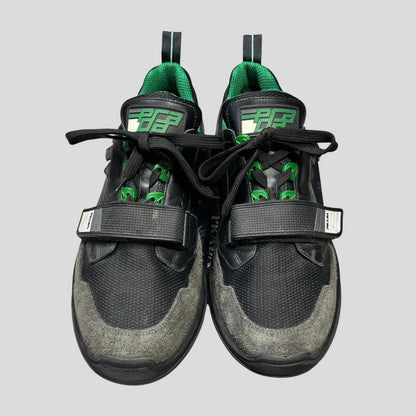 Prada 2018 Mechano Mercurio Verde Rubber + Leather Logo Trainers - UK11/11.5 | 11, Grey