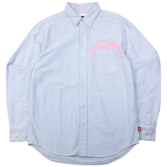 Vintage 2000s Stussy Long Sleeve Button Up Shirt Size M