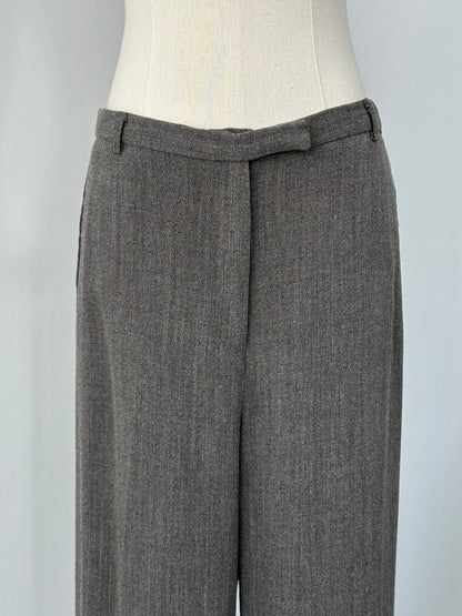 Calvin Klein 2000s Wool Wide Leg Tailored Trousers - W30
