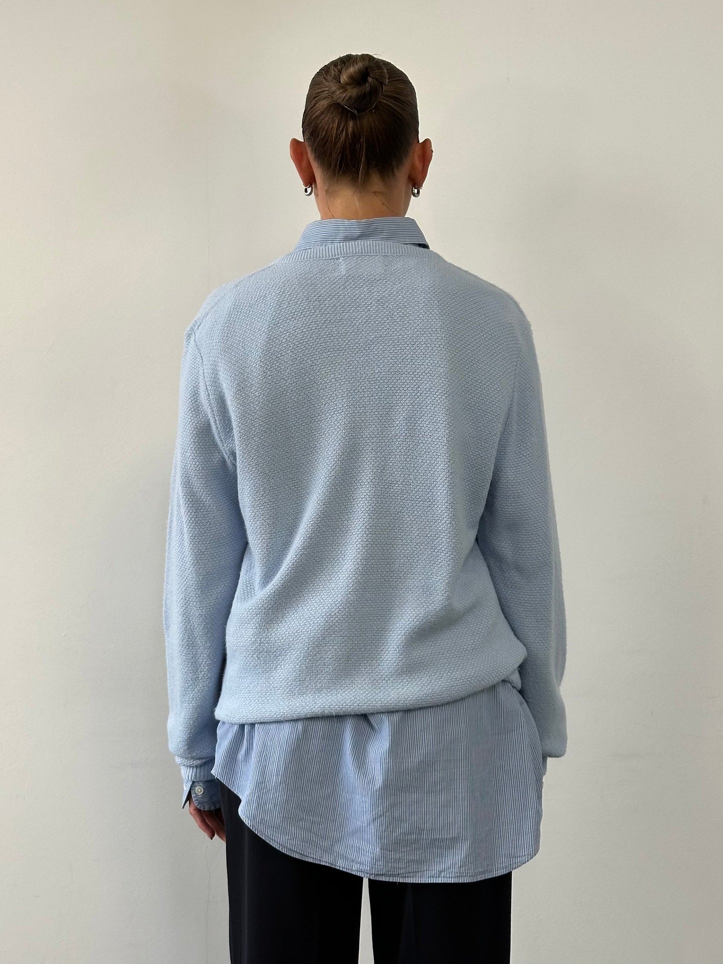 Christian Dior 1980s V Neck Logo Knitted Jumper - L