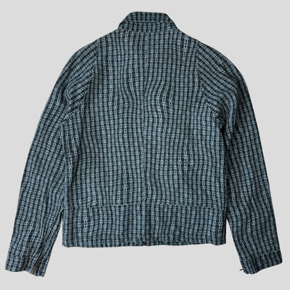 Dolce & Gabbana 00’s Psychedelic Barbed Wire CottonBiker Jacket - M | Default Title, Blue