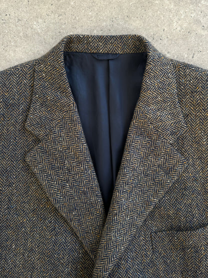 Burberry 1990s Herringbone Pure Wool Single Breasted Blazer - 42R/XL