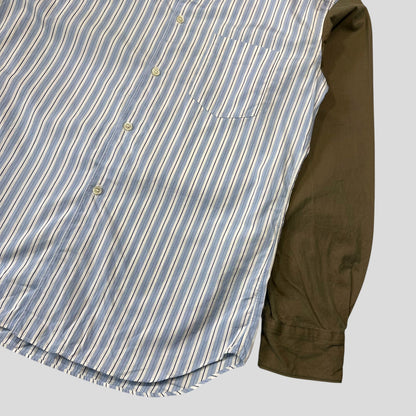 Comme Des Garçons SHIRT 00’s Bi-colour Striped Baby Blue Shirt - M