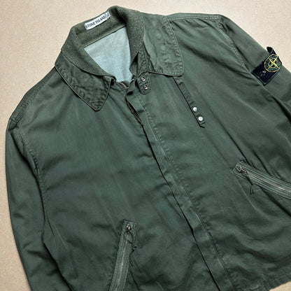 S/S 1989 Racing Green Raso Gommato Double Collar Bomber Jacket