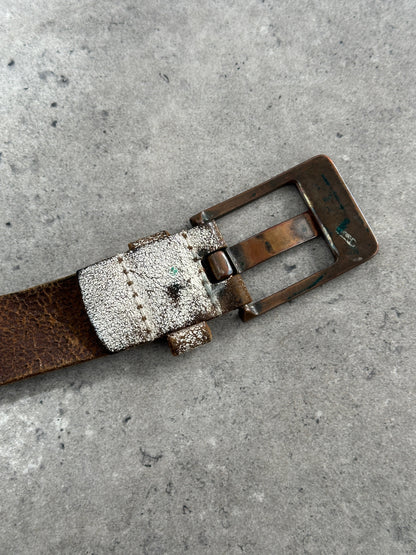 Vintage 1980s Distressed Leather Belt - W24-33