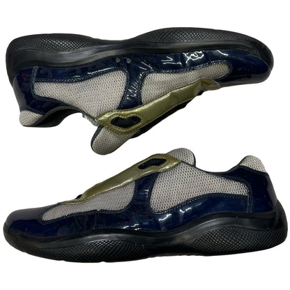Prada America’s Cup Sneakers In Navy & Olive (7UK/8US) | UK 7, Navy