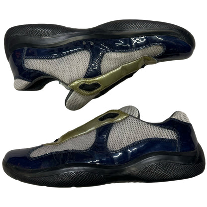 Prada America’s Cup Sneakers In Navy & Olive (7UK/8US)