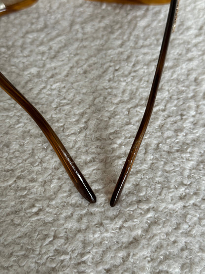 2000s Miu Miu Diamanté Square Brown Tortoise Sunglasses | O/S, Brown