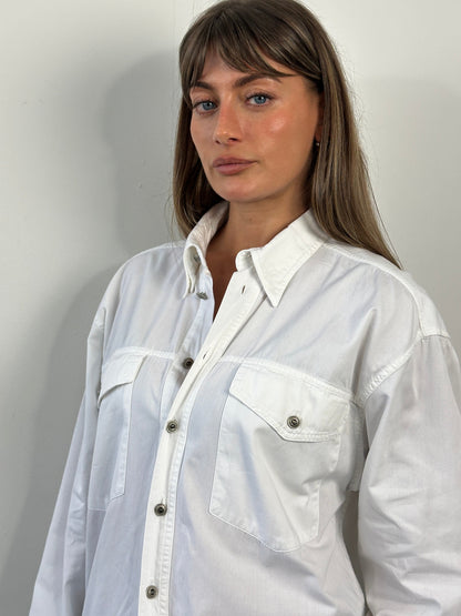 Versace Classic V2 1990s Bespoke Button Shirt - XL