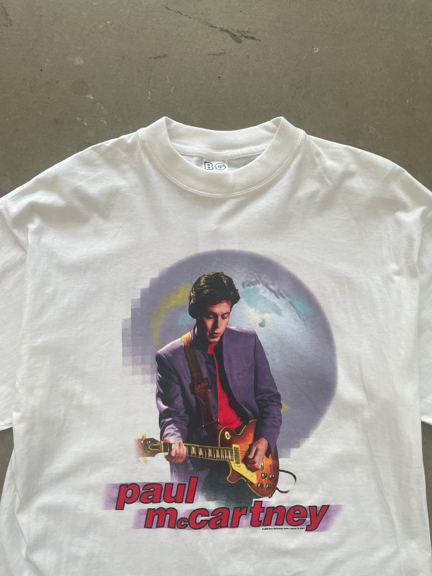 2003 Paul McCartney Back in the World T-Shirt - XL | X-Large, Red