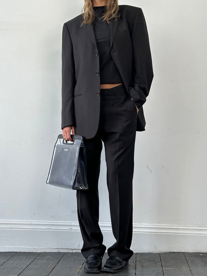 Vintage Pinstripe Single Breasted Suit - 44R/W34