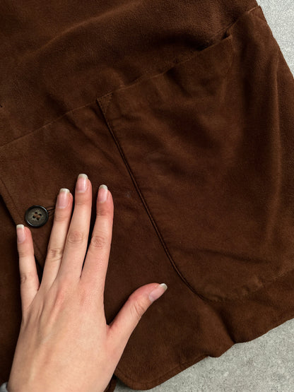 Vintage Relaxed Suede Blazer - XL